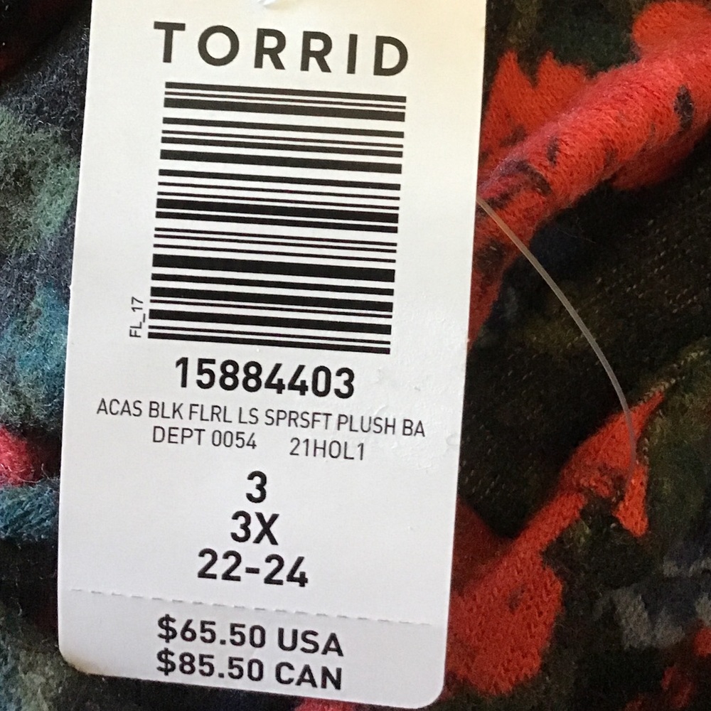 LOWEST🌺 NWT TORRID 3X ROMANTIC FLORALS ON BLACK BABYDOLL DRESS - Picture 12 of 13
